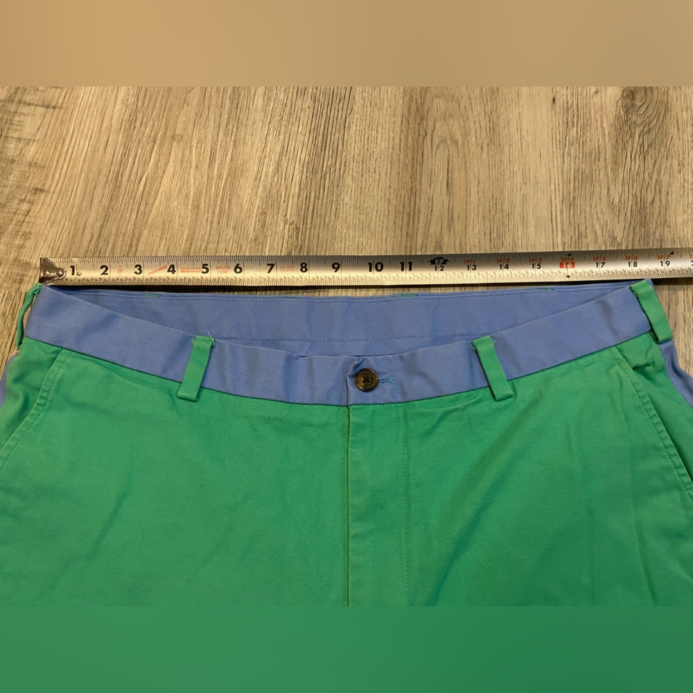 Brooks Brothers Chino Pants Mens 38x30 Blue Green Joker Costume Outfit Two Tone - Picture 5 of 7